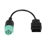 OBD2-adapterkabel 9 pin naar 16 pin voor Cummins truck - professionele diagnoseadapter