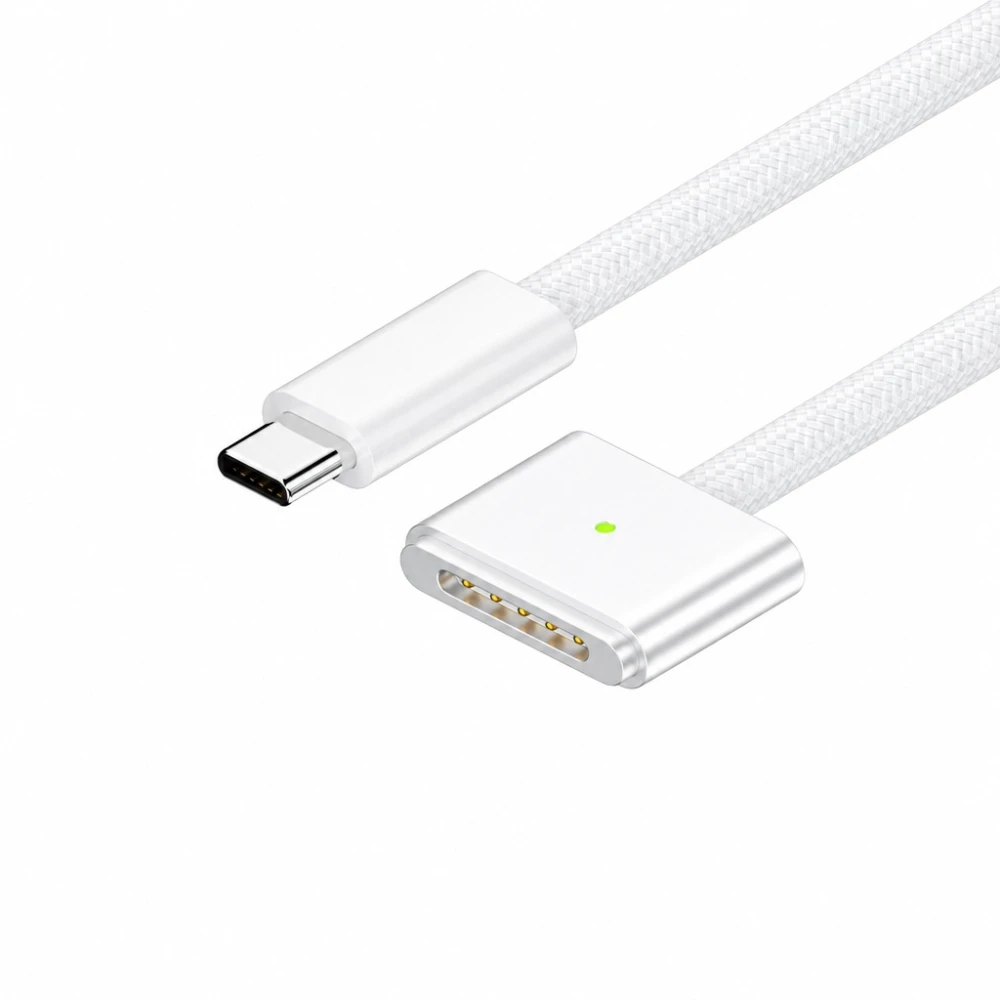 USB-C naar MagSafe 3 140W kabel voor MacBook Pro en Air - 2 m gevlochten, White
