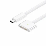 USB-C naar MagSafe 3 140W kabel voor MacBook Pro en Air - 2 m gevlochten, White
