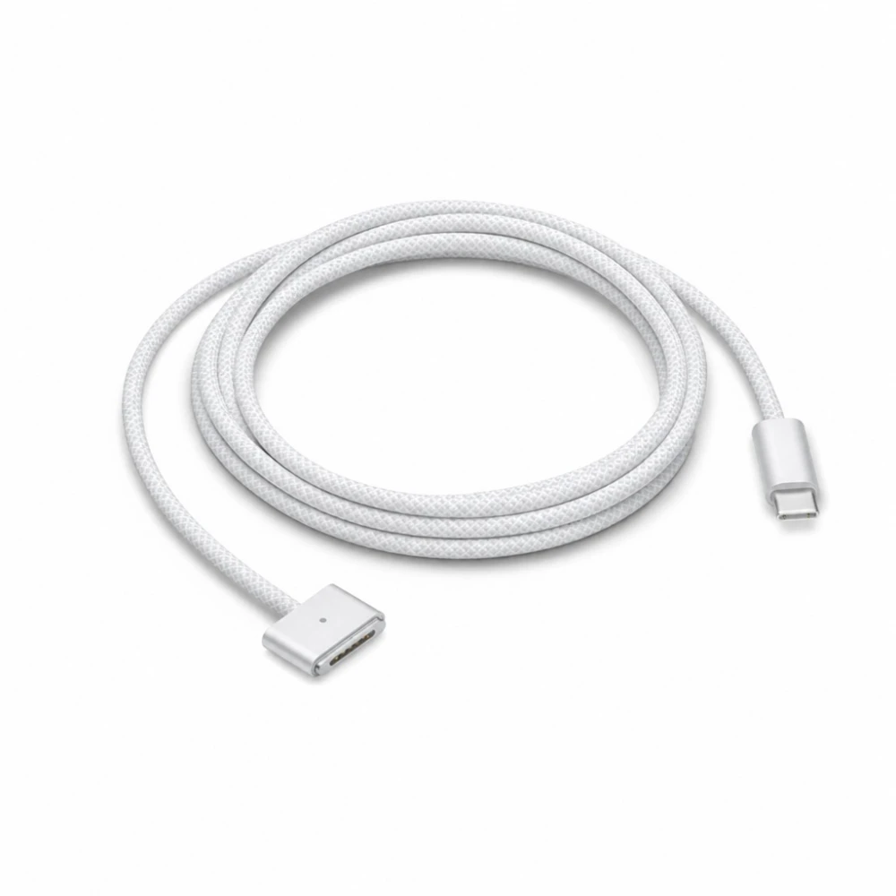 USB-C naar MagSafe 3 140W kabel voor MacBook Pro en Air - 2 m gevlochten, White