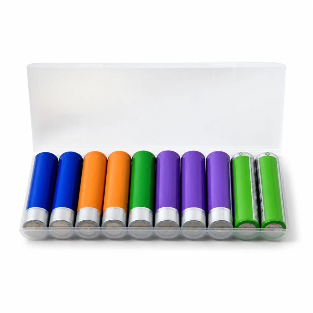 Batterijhouder Doos 10× 18650 Transparant Plastic Grote Capaciteit
