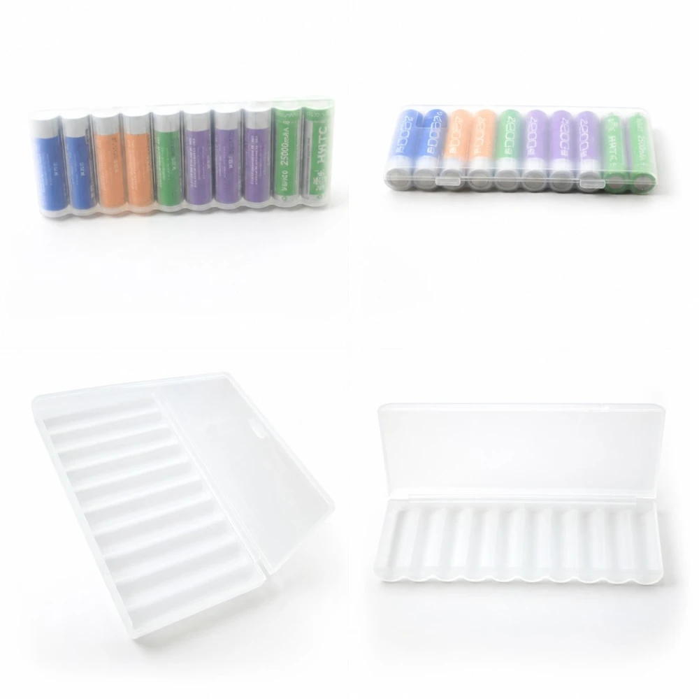 Batterijhouder Doos 10× 18650 Transparant Plastic Grote Capaciteit