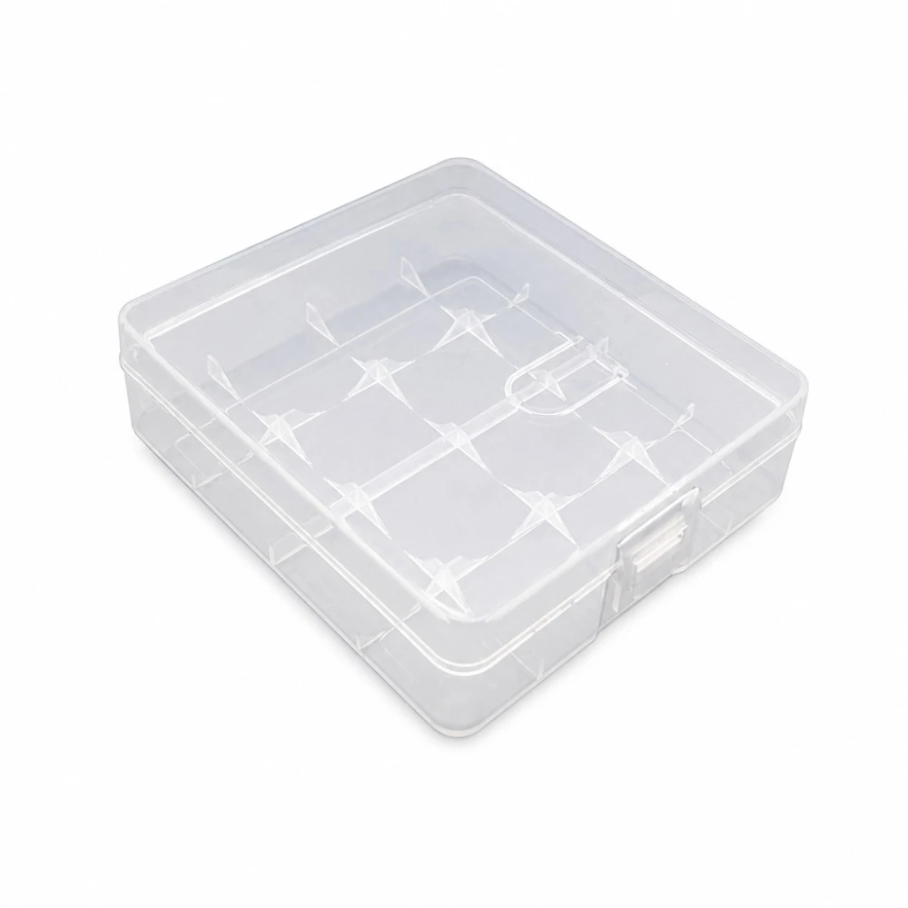 Batterijhouder Box 4× 18650 Transparant Plastic Opslag Bescherming