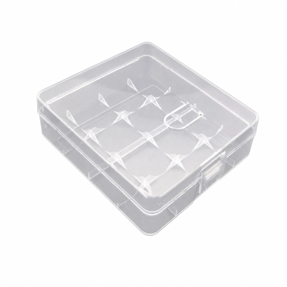Batterijhouder Box 4× 18650 Transparant Plastic Opslag Bescherming