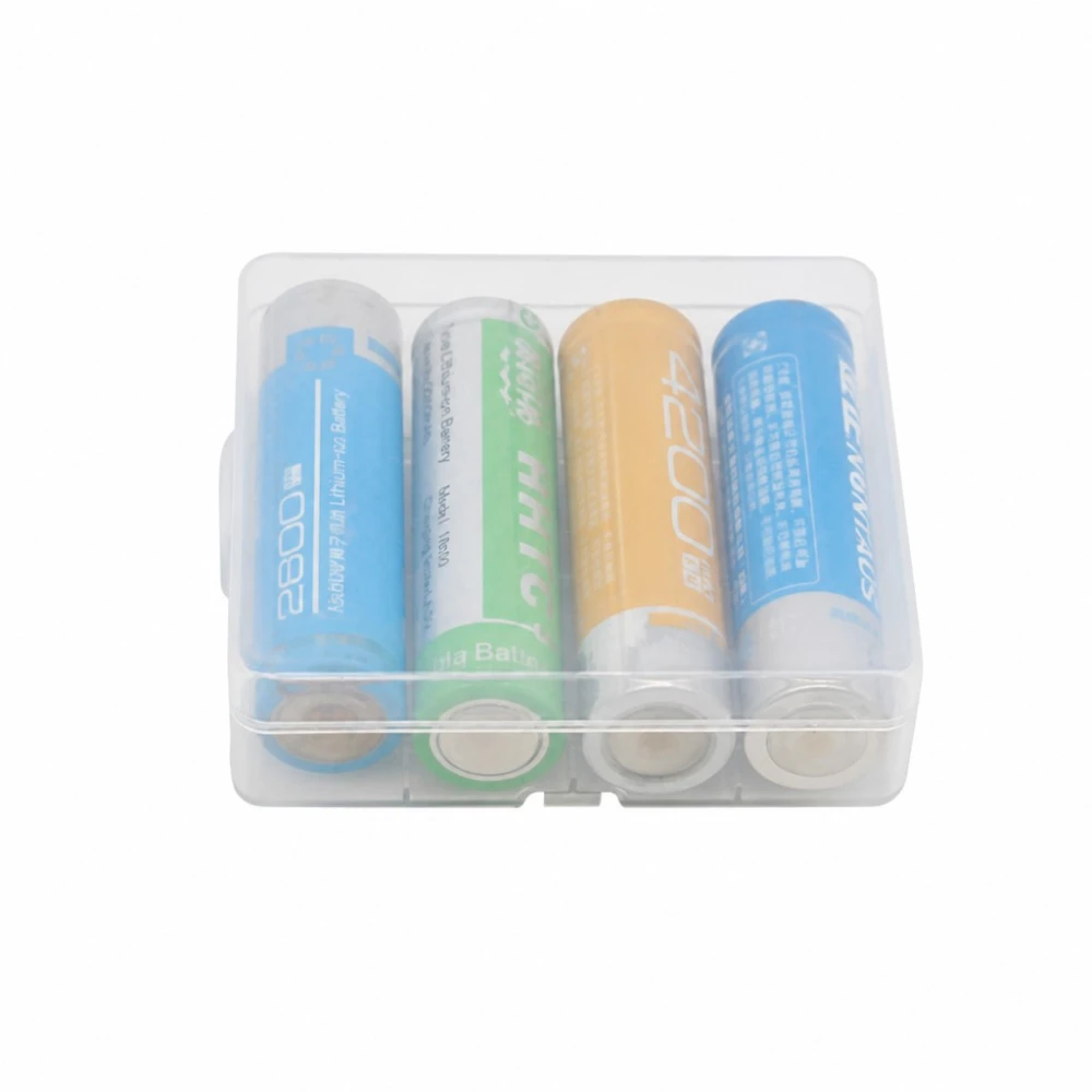 Batterijhouder Box 4× 18650 Transparant Plastic Opslag Bescherming