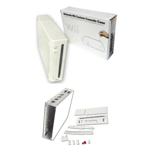 Complete witte Nintendo Wii-behuizing met knoppen en schroeven voor reparatie