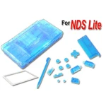 Vervangbehuizing Nintendo DS Lite blauw transparant met knoppen en schroeven