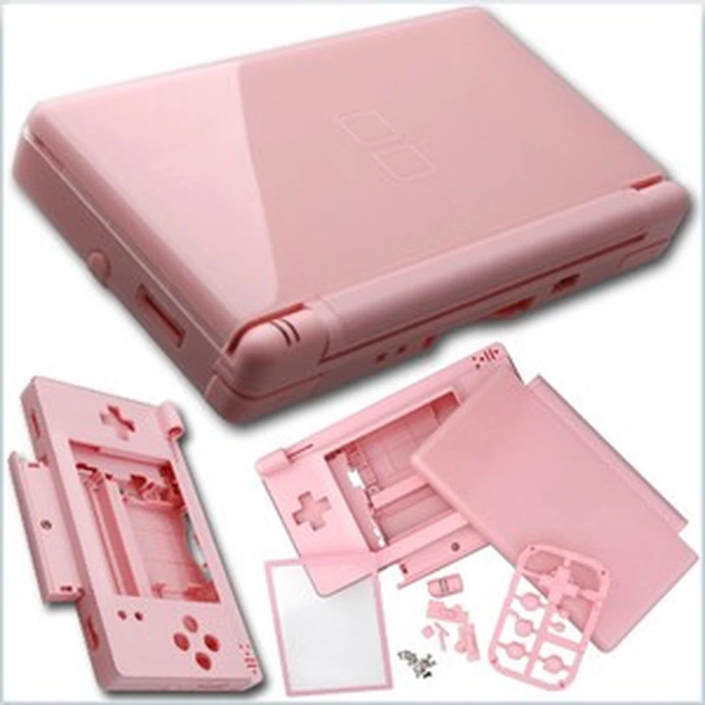 Roze vervangbehuizing voor Nintendo DS Lite voor complete vervanging en personalisatie