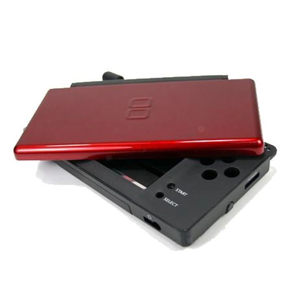 Behuizing vervanging voor Nintendo DS Lite in zwart en rood met schroeven