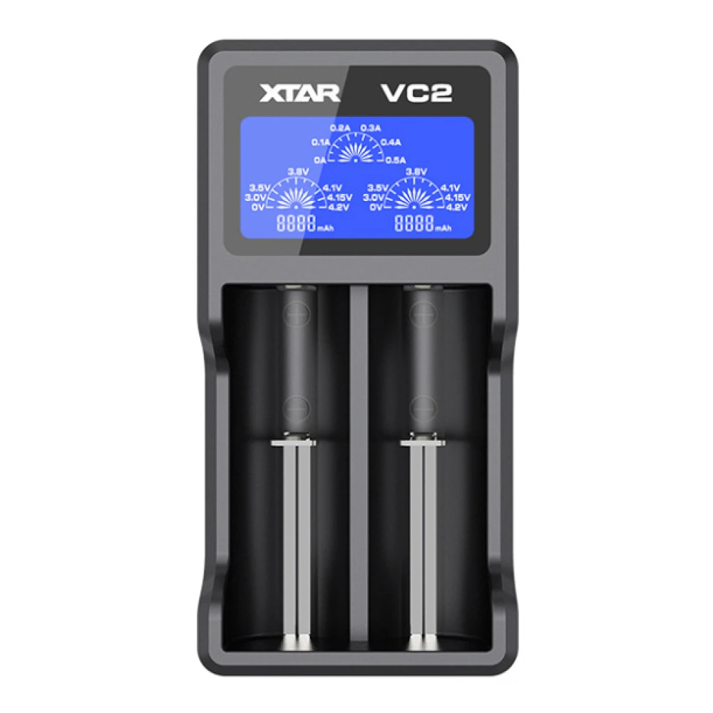 XTAR VC2 universele Li-Ion batterijlader met LCD