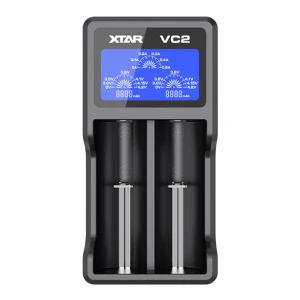 satkit XTAR VC2 universele Li-Ion batterijlader met LCD