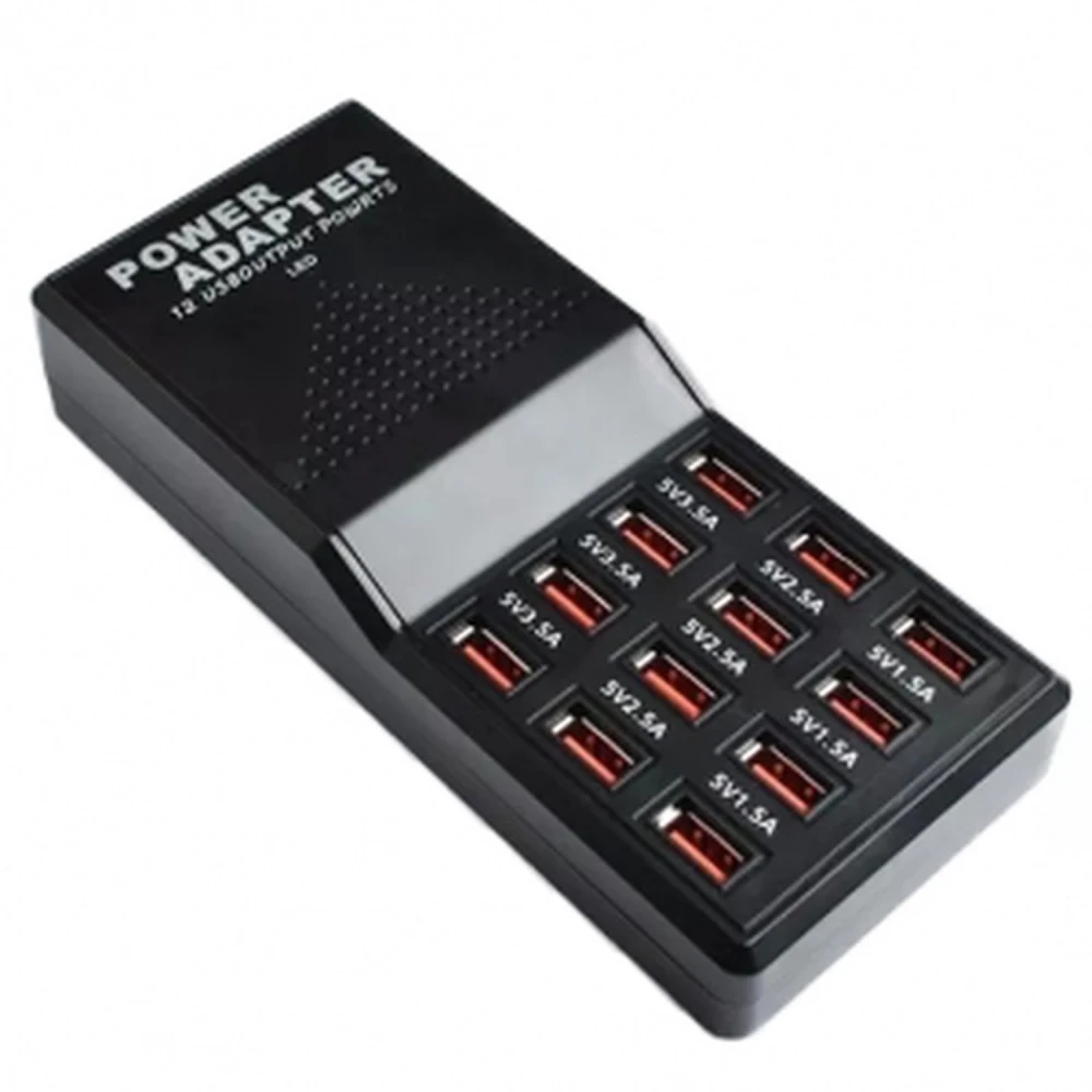 USB-oplader 12 poorten 5V 30A - snellaadstation voor smartphones en tablets