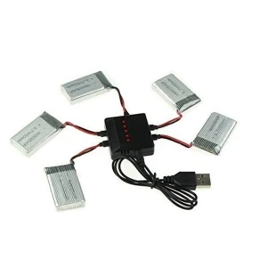 USB-oplader voor 5 batterijen tegelijk voor Syma X5C quadcopter en compatibele modellen