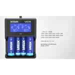 Cargador XTAR VC4 con protección contra sobrecarga y cortocircuito