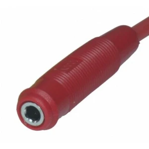 Rode 4mm banaanbus connector BS4506 van Satkit voor elektrische aansluitingen