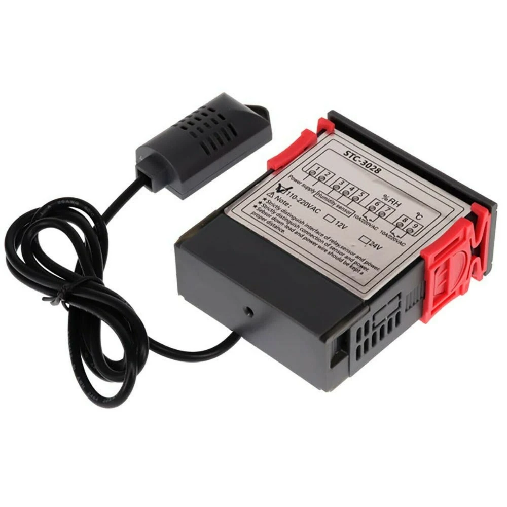 Detalle del panel de control del controlador digital STC-3028