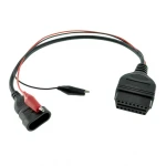 Fiat Alfa Lancia 3-pins naar 16-pins OBDII adapter voor autodiagnose