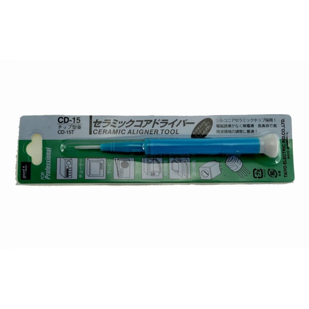 Keramische afstelschroevendraaier voor potentiometers GOOT CD-15 1,3mmx0,4mm