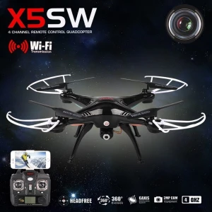 Syma X5SW drone met HD-camera en wifi - zwarte quadcopter 4CH 6Axis Gyro