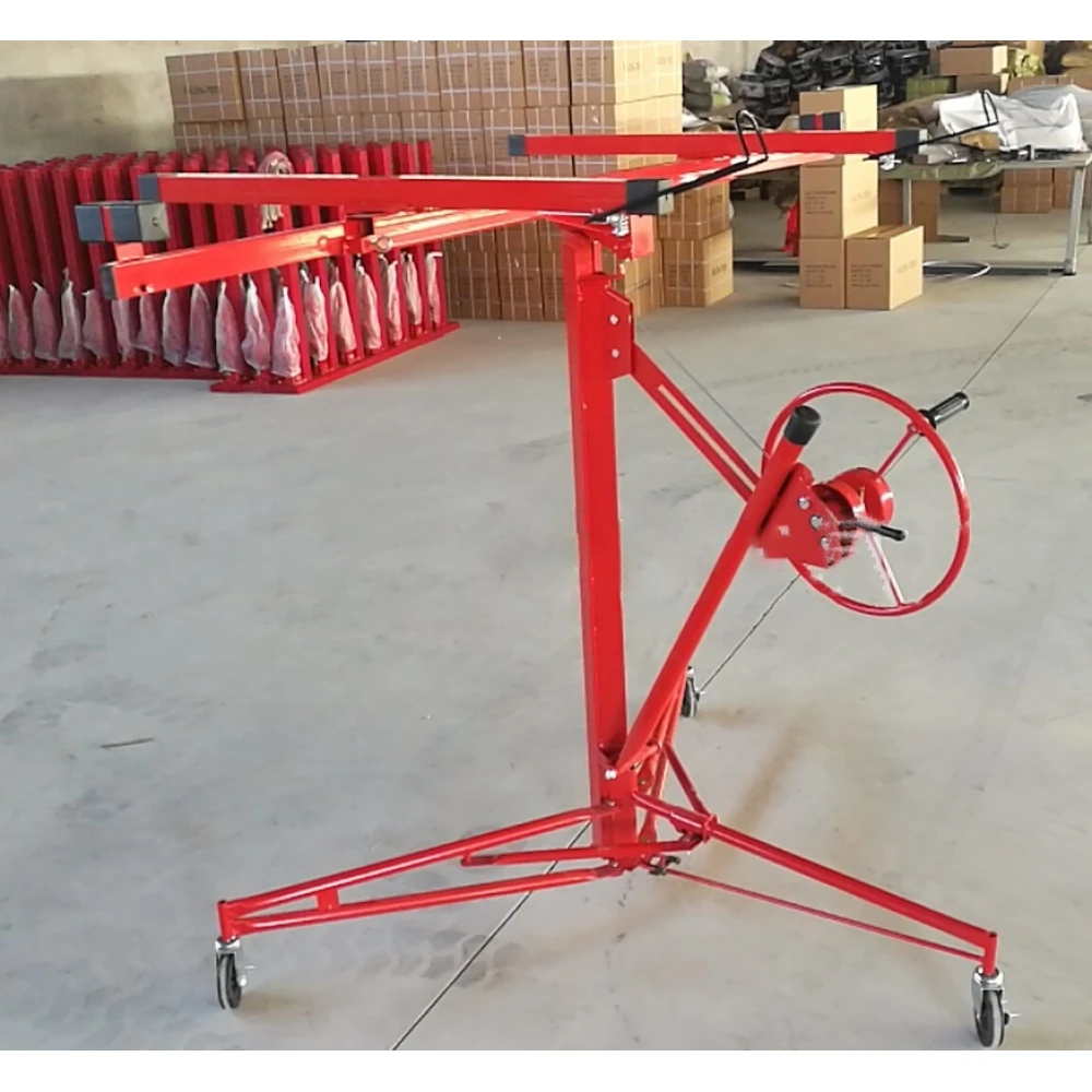 Elevador de paneles de yeso TSX TOOL mostrando altura máxima de 3.35 metros