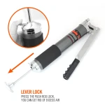 Bomba de engrase con manguera de goma blanda y acoplador para mantenimiento automoción