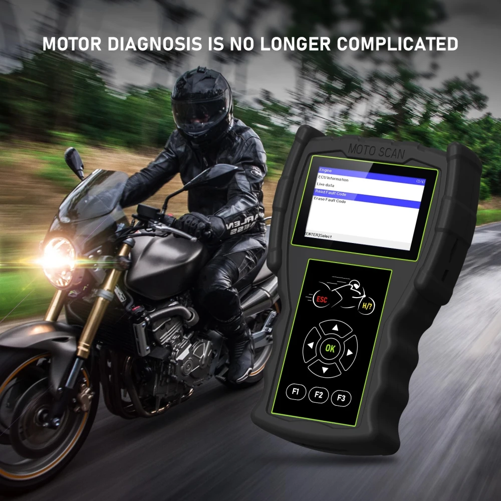 OBD motorfiets diagnosescanner JDiag M100 Pro voor KTM, Honda, Yamaha, Kawasaki en BMW