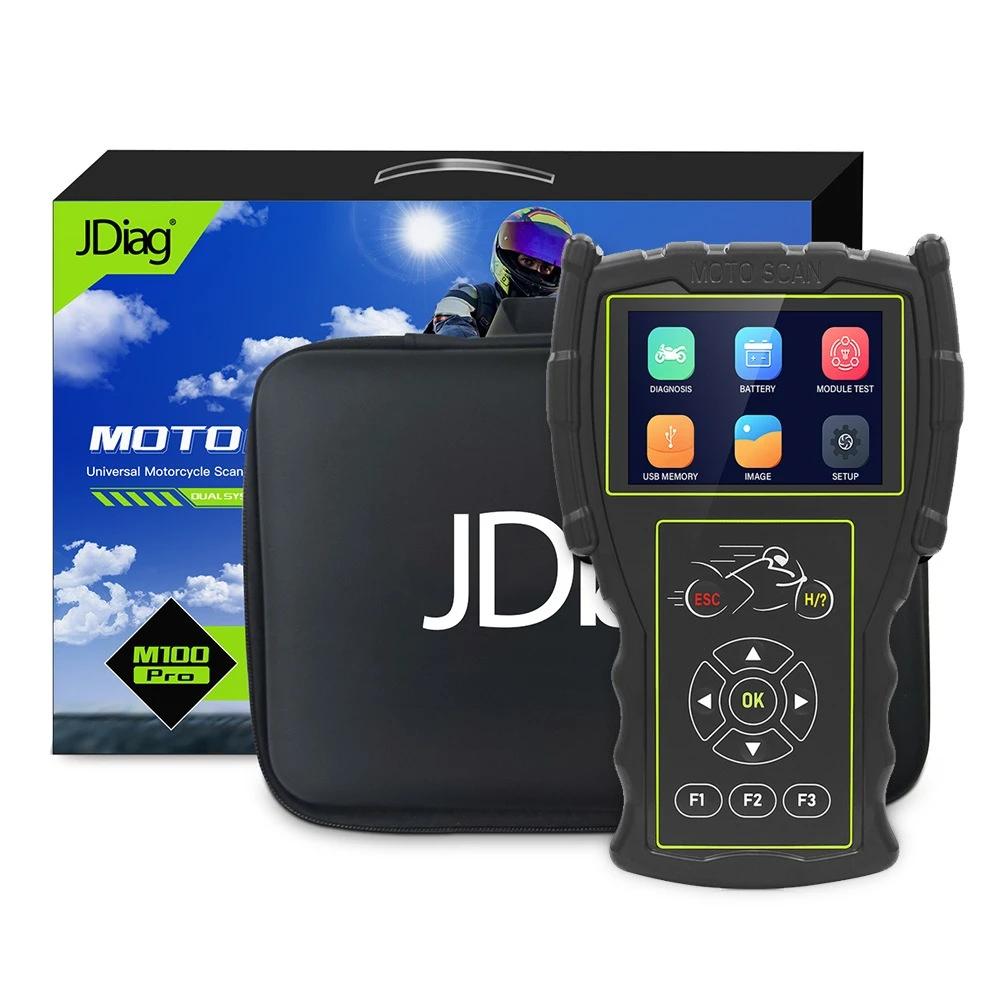 OBD motorfiets diagnosescanner JDiag M100 Pro voor KTM, Honda, Yamaha, Kawasaki en BMW