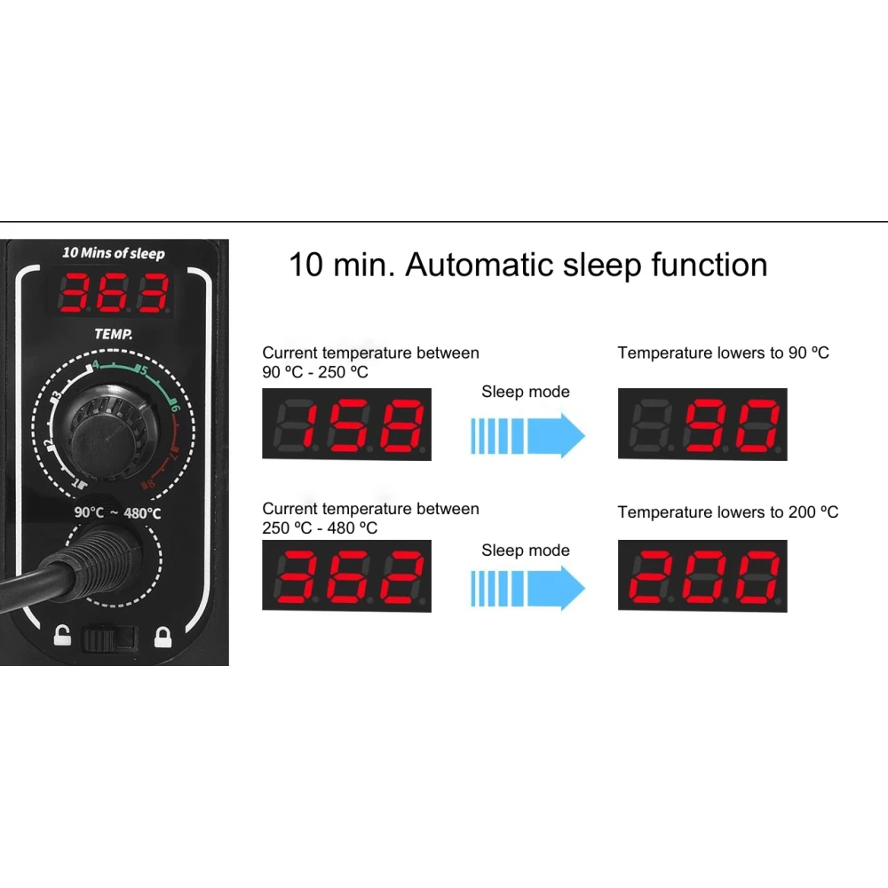 Mlink S1 digitale soldeerstation 60W met LED-display en temperatuurvergrendeling