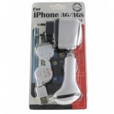 Europe Travel Charger+ Autolader + Usb-Lader Voor Apple Ipod/Itouch/Iphone/3g