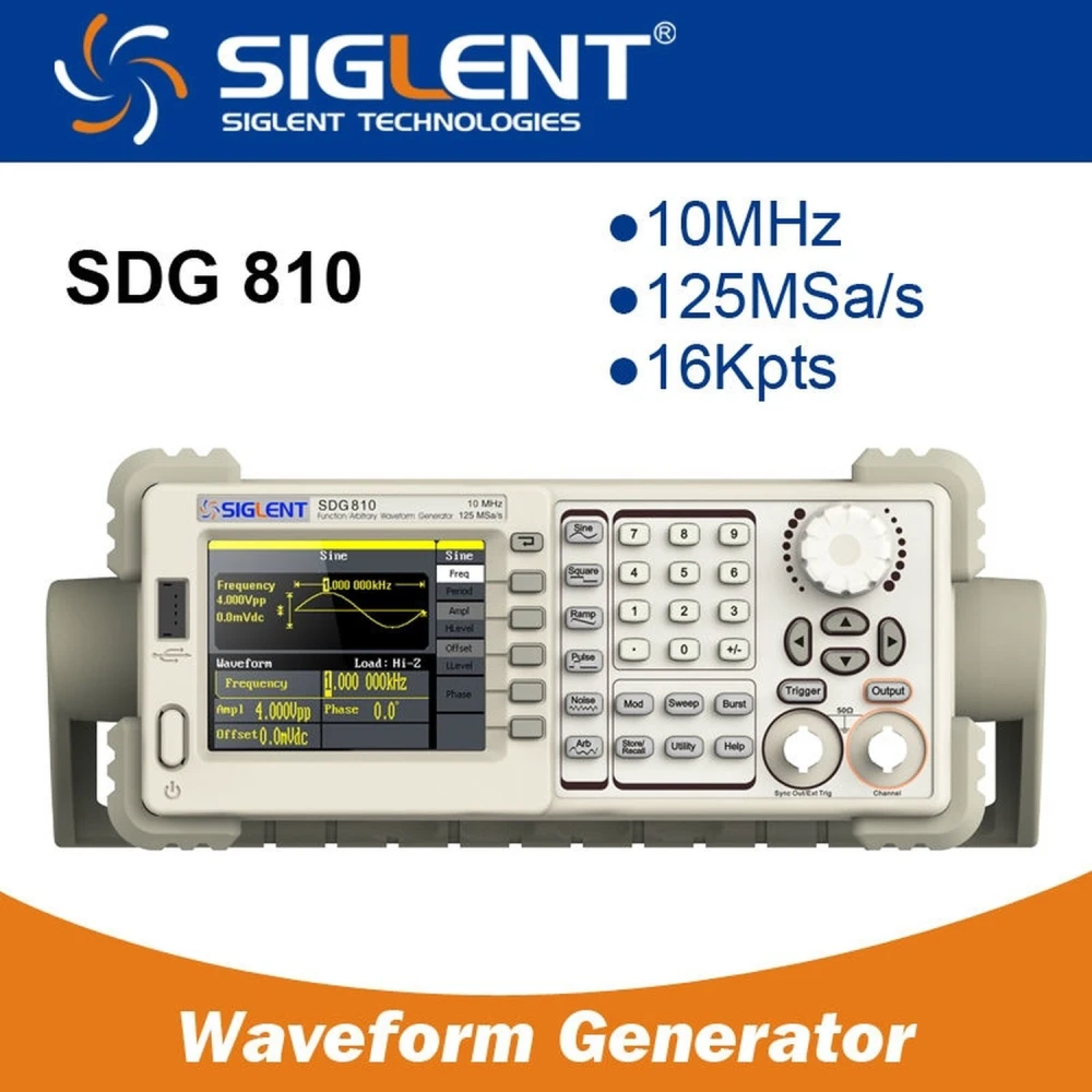 Siglent SDG810 10MHz arbitraire functiegenerator voor elektronica