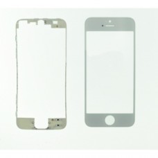 Glas Wit Vervangend Buitenscherm Voor Iphone 5 + Zelfklevende Bezzel