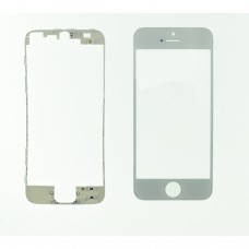 Glas Wit Vervangend Buitenste Scherm Voor Iphone 5s + Zelfklevende Bezzel