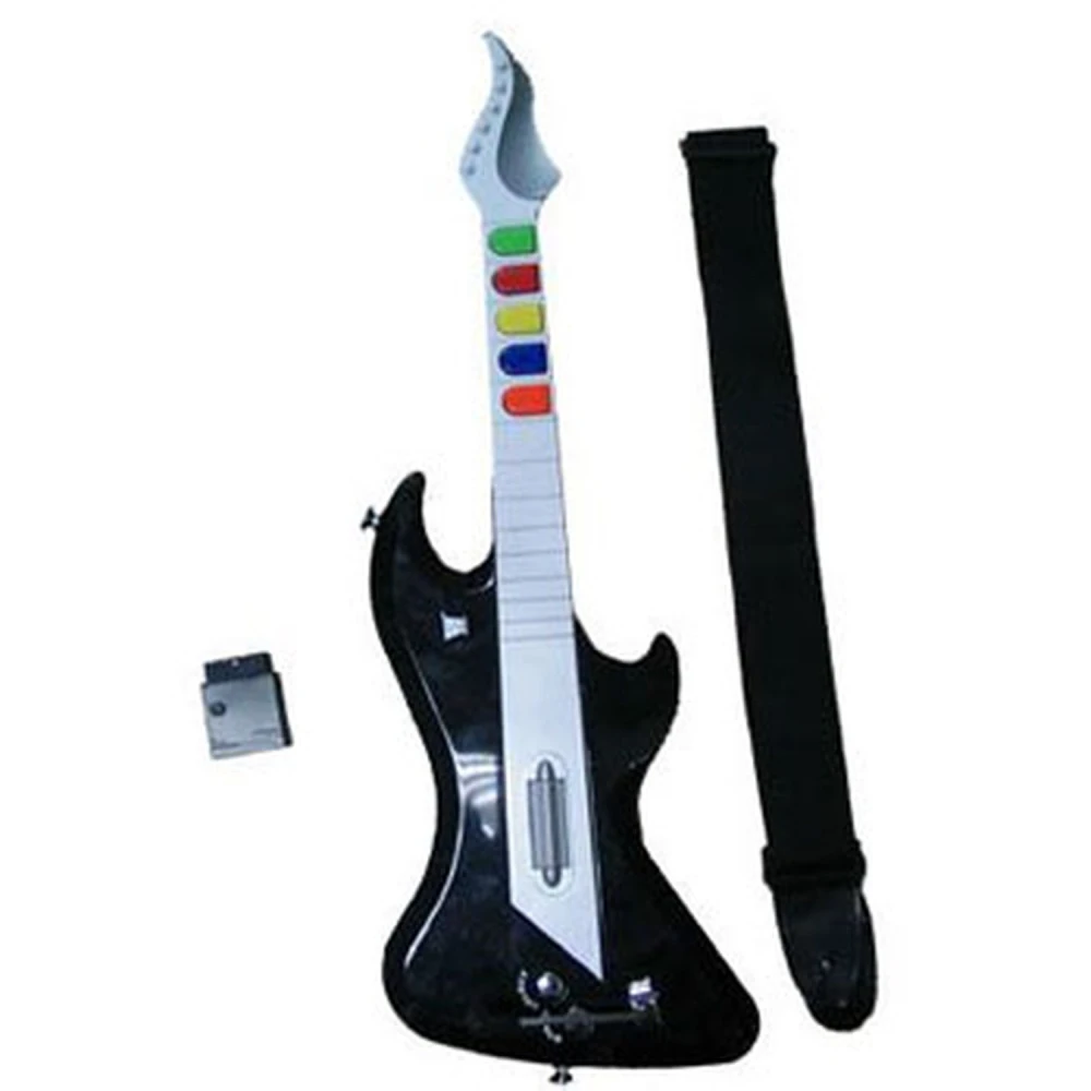 Draadloze PS2-gitaar compatibel met Guitar Hero I, II en III