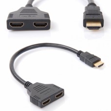Hdmi Y-Splitter Gold Plated 1 Input 2 Uitgang 2 Uitgang Twee Displays Bluray High Definition