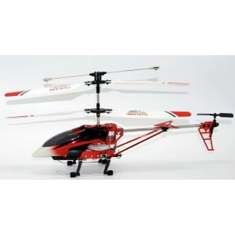 RC helikopter model M-1 V2 rood met gyroscoop en 3 kanalen