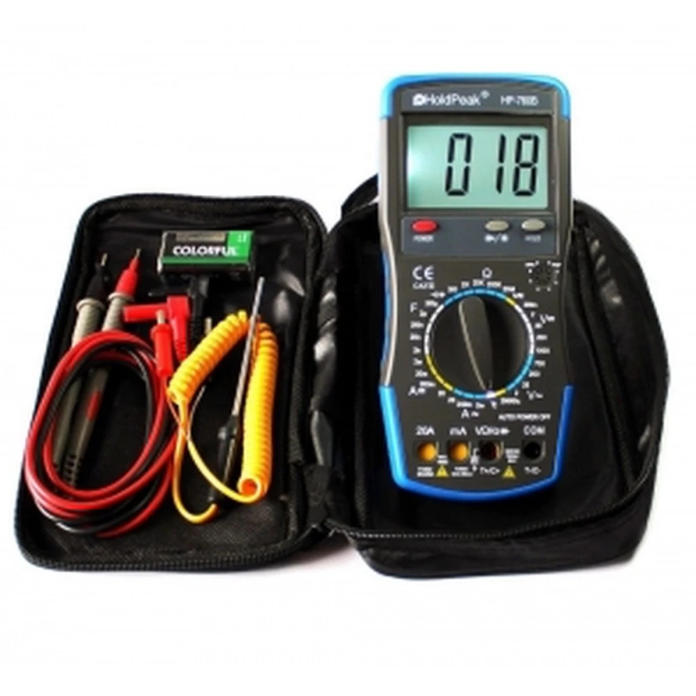 Hp-760b HoldPeak digitale multimeter 20A LED HFE °C Ohm V