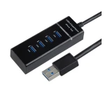 USB 3.0 hub met 4 poorten, schakelaar en hoge snelheid voor pc en Mac