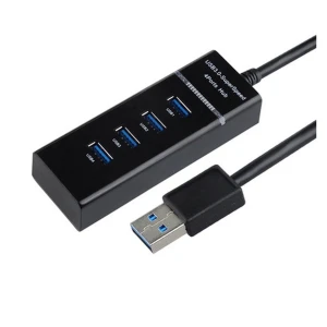 USB 3.0 hub met 4 poorten, schakelaar en hoge snelheid voor pc en Mac