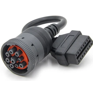 J1939-adapterkabel 9Pin naar OBD2 16Pin voor professionele diagnose