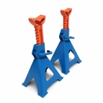 Set van 2 Bok­ken 12 Ton met Dubbele Beveiliging — Verstelbare Stalen Axle Stands 46-76 cm voor Auto, Bestelwagen, Vrachtwagen en Machines TSX TOOL