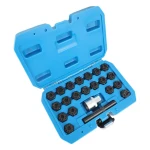 Herramientas para quitar tuercas de seguridad VAG en uso