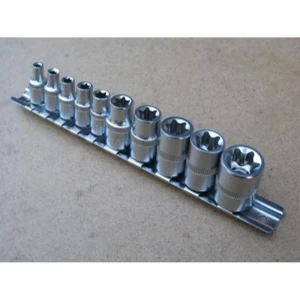 TSX TOOL Torx-dopsleutelset 1/4 - 10-delig TSX TOOL in chroom-vanadiumstaal