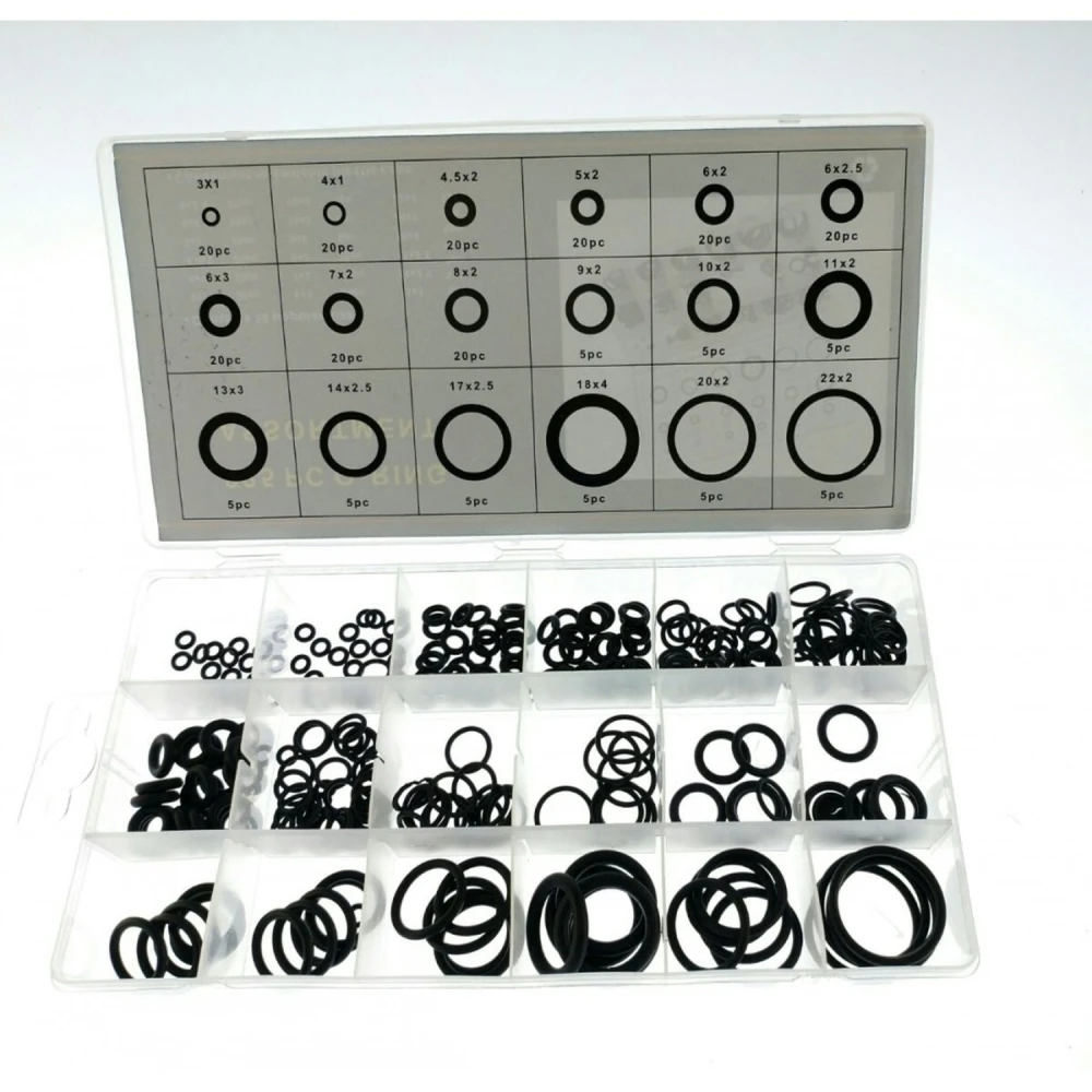 Metrische O-ringen set 225-delig - complete kit voor auto en reparatie