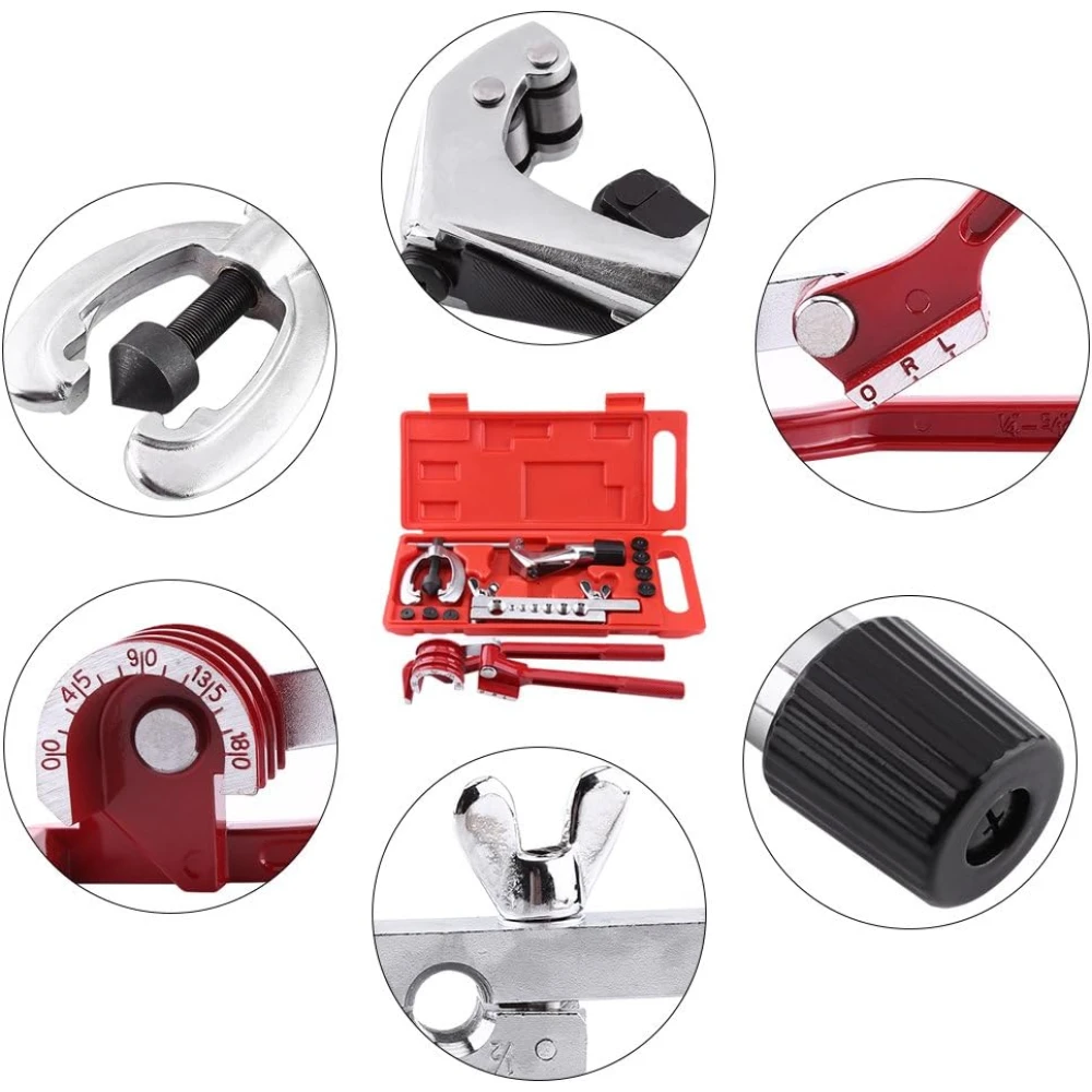 45 graden buisfitting- en buigset voor koper, roestvrij staal en aluminium