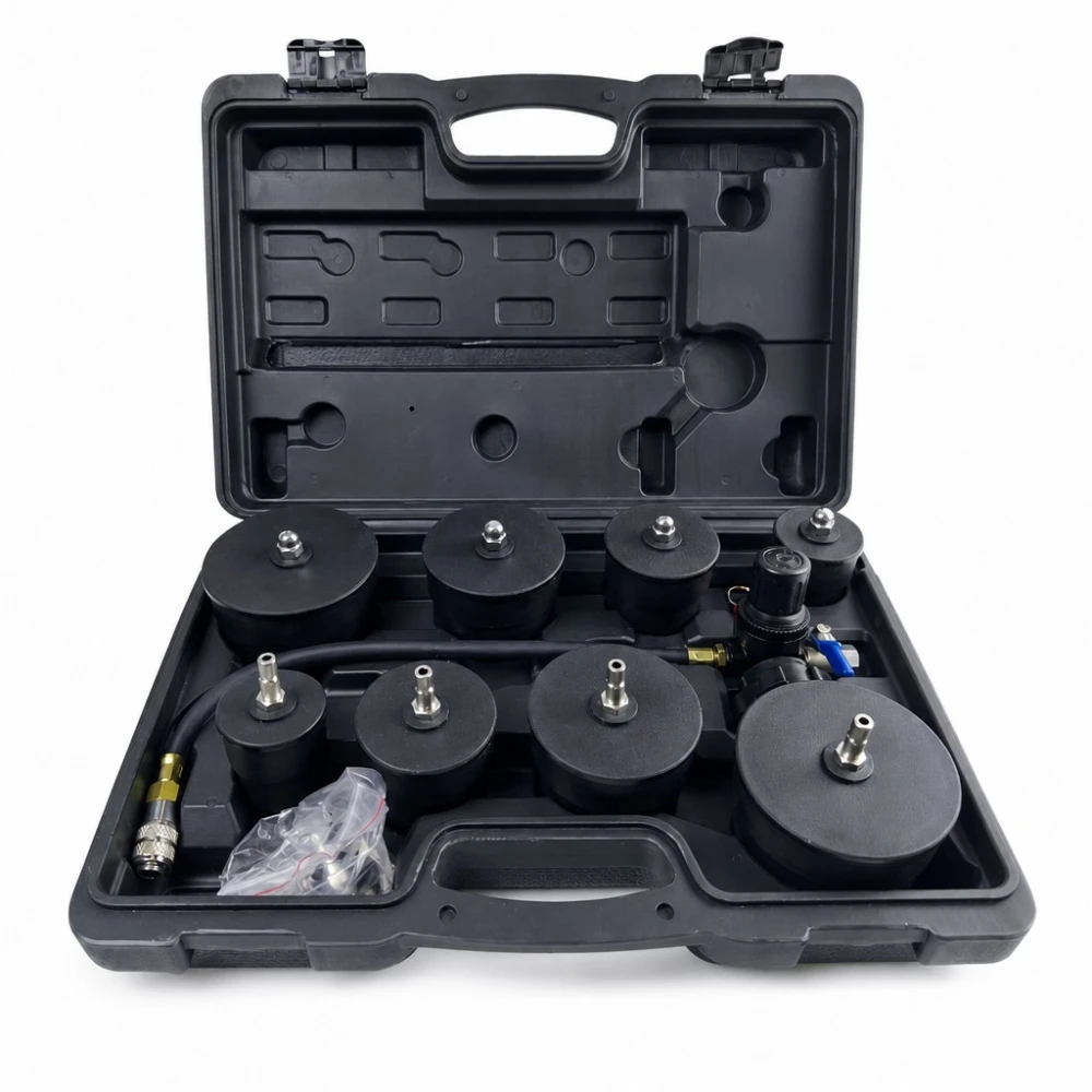 Turbocompressor Lektest Kit 9-delig met Manometer Druktest Turbo