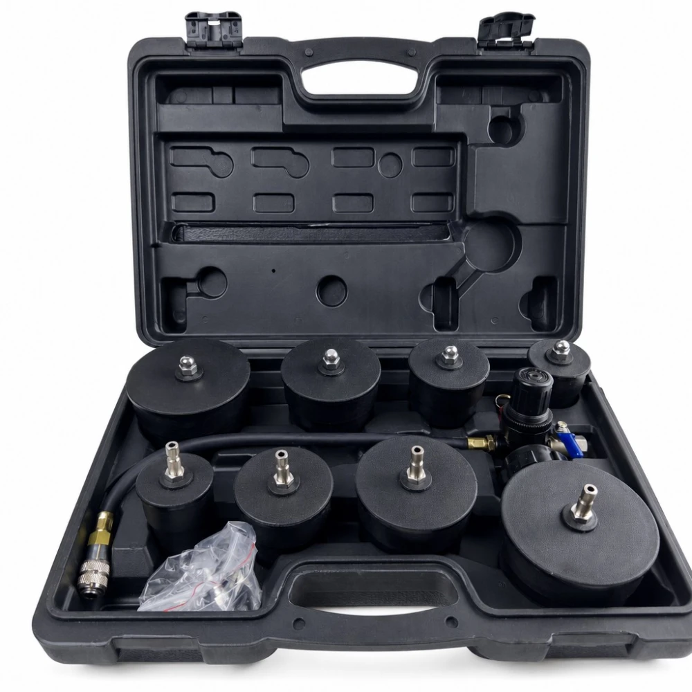 Turbocompressor Lektest Kit 9-delig met Manometer Druktest Turbo