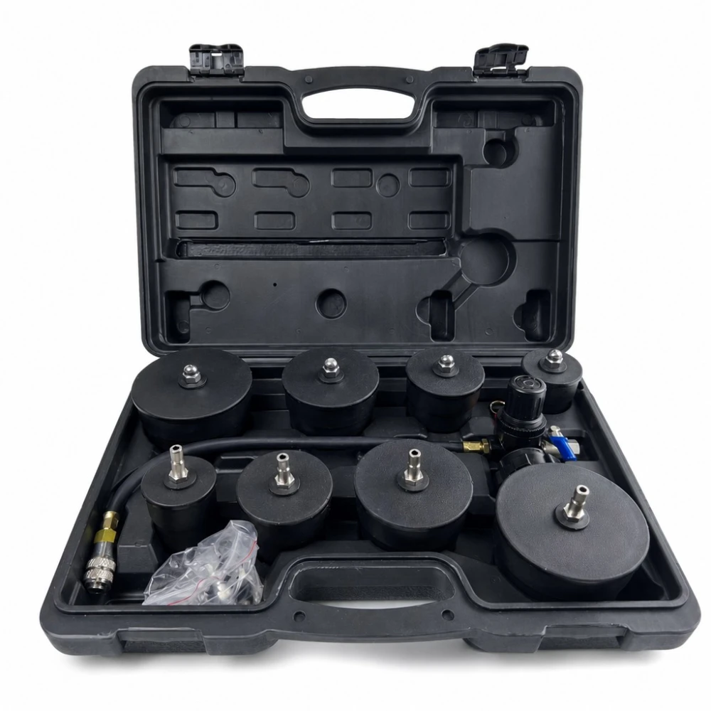 Turbocompressor Lektest Kit 9-delig met Manometer Druktest Turbo