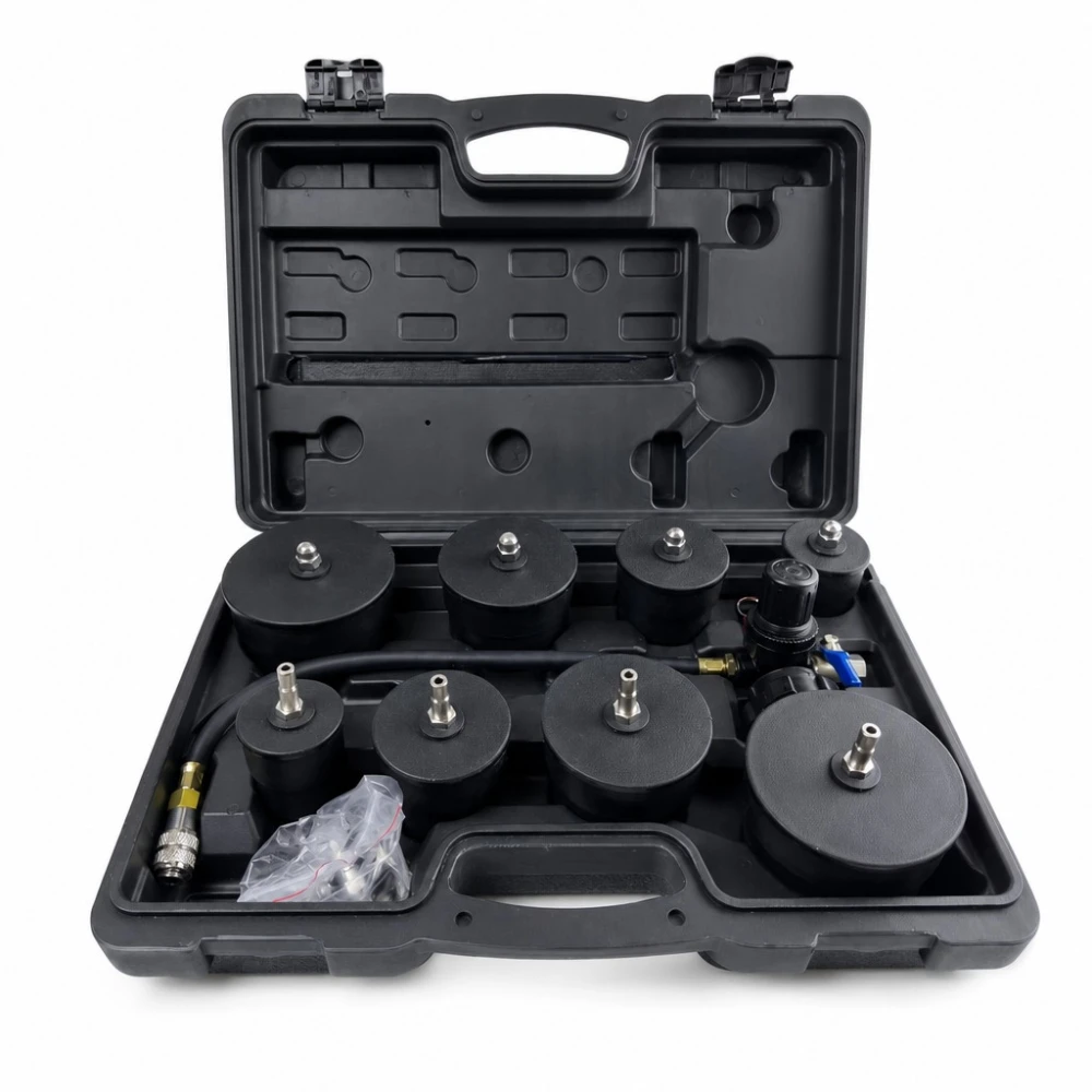 Turbocompressor Lektest Kit 9-delig met Manometer Druktest Turbo