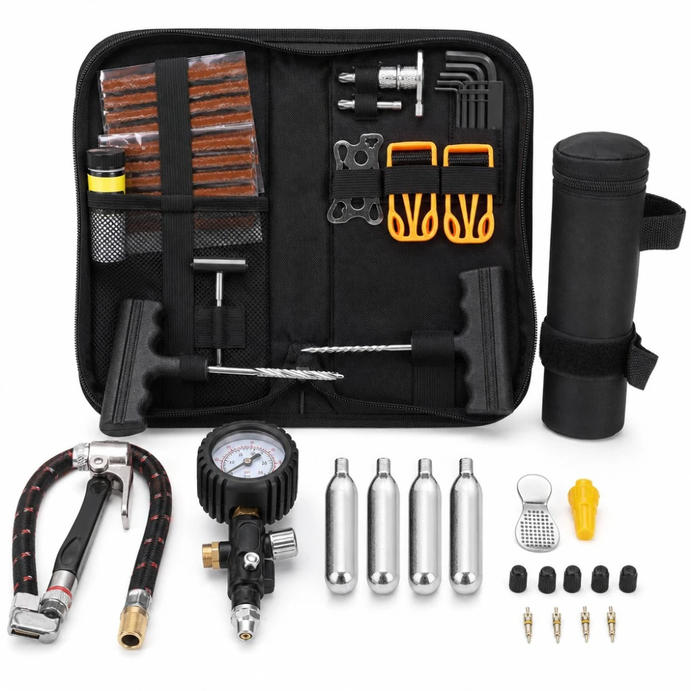 Bandenreparatieset Moto Fiets 81 Stuks Pluggen Priem Tubeless