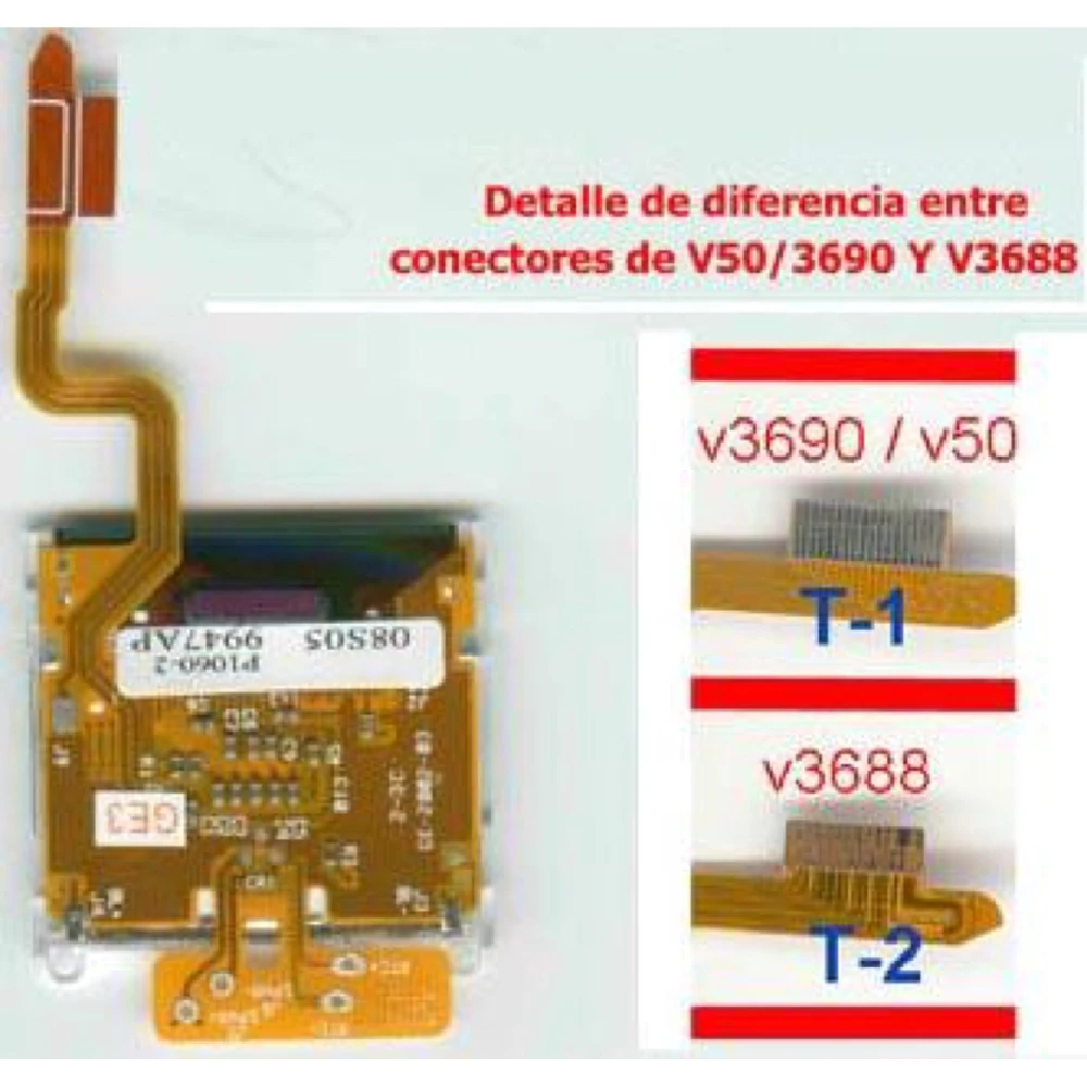 LCD Motorola V3688 met flexkabel voor reparatie en vervanging